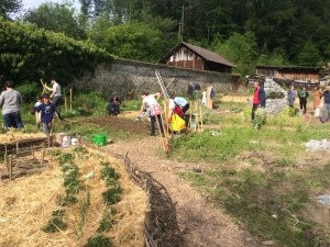 Accueil libre au jardin permacole de Rovéréaz