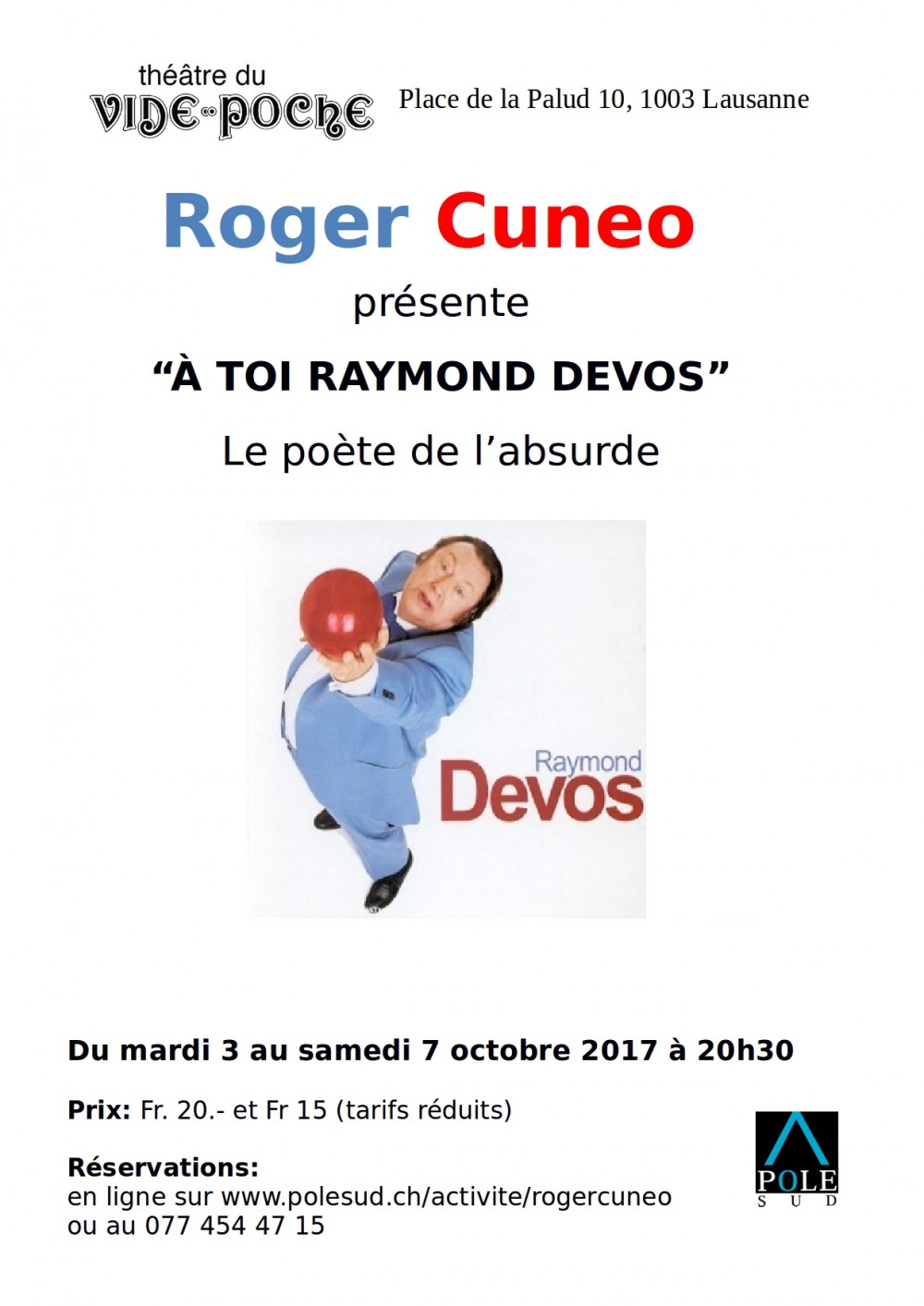 A toi Raymond Devos par Roger Cuneo