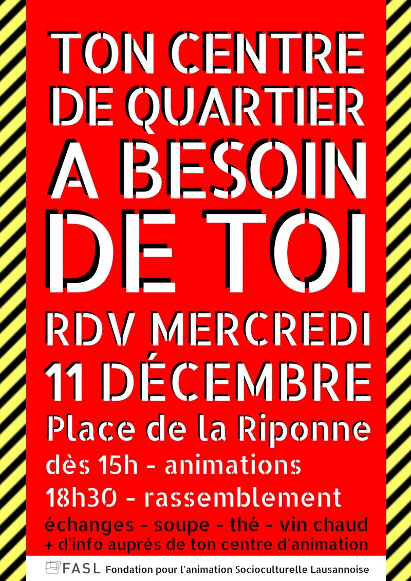 Rassemblement de soutien aux centres socioculturels